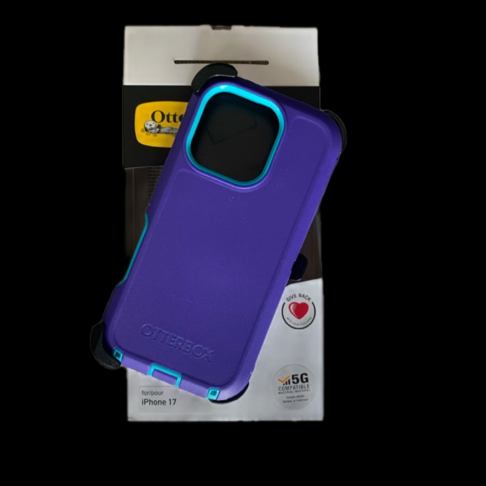 OtterBox Defender Case for iPhone 17 - Purple and Teal - Picture 2 of 4